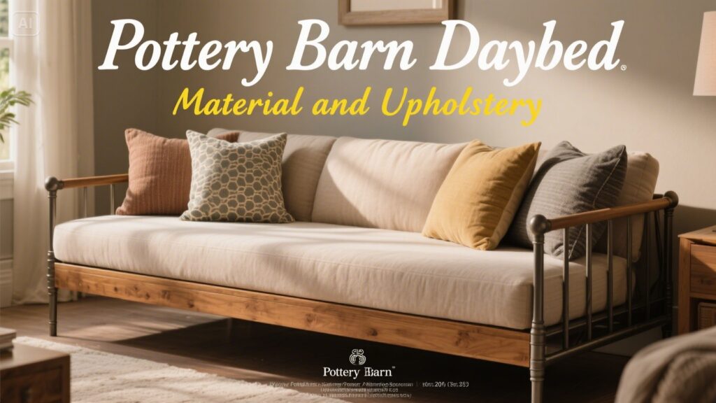 Close-up of Pottery Barn daybed materials