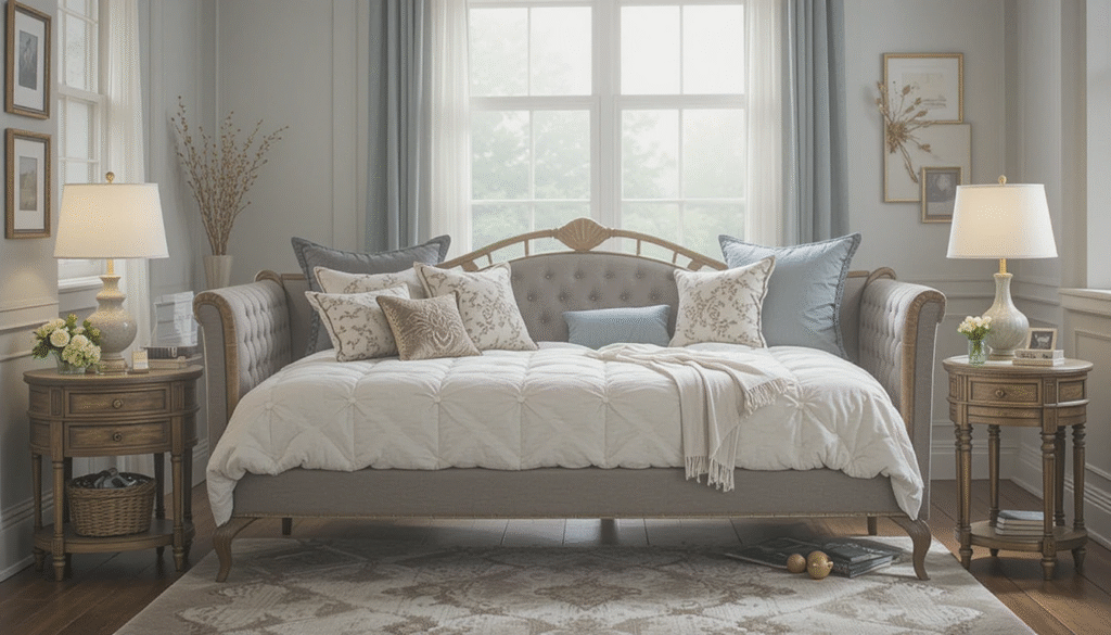 Pottery Barn store interior with daybeds